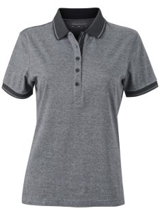 James & Nicholson HEATHER BLACKMELANGE női galléros póló