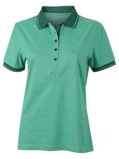 James & Nicholson HEATHER GREENMELANGE női galléros póló