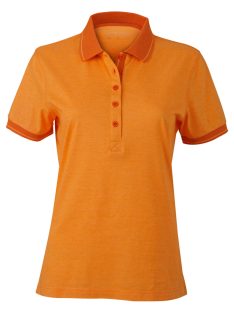   James & Nicholson HEATHER ORANGEMELANGE női galléros póló