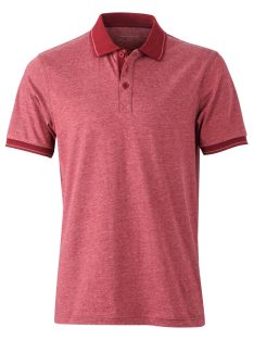   James & Nicholson HEATHER WINEMELANGE férfi galléros póló