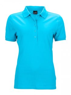 James & Nicholson ELASTIC TURQUOISE női galléros póló