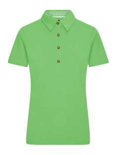   James & Nicholson TRADITIONAL LIMEGREENWHITE női galléros póló