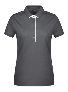 James & Nicholson STRIPE GRAPHITEWHITE női galléros póló