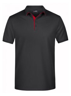 James & Nicholson STRIPE BLACKRED férfi galléros póló