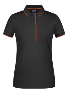 James & Nicholson STRIPE BLACKORANGE női galléros póló