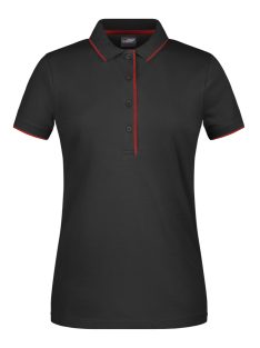 James & Nicholson STRIPE BLACKRED női galléros póló