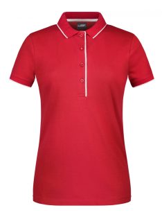 James & Nicholson STRIPE REDWHITE női galléros póló