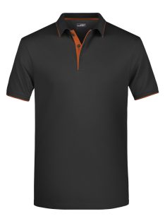 James & Nicholson STRIPE BLACKORANGE férfi galléros póló