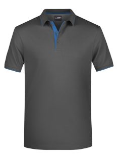   James & Nicholson STRIPE GRAPHITEAQUA férfi galléros póló