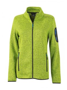   James & Nicholson KNITTED KIWIMELANGE női cipzáras pulóver