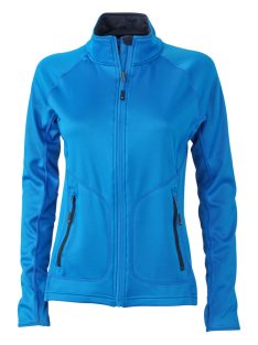   James & Nicholson STRETCHFLEECE COBALTNAVY női cipzáras pulóver