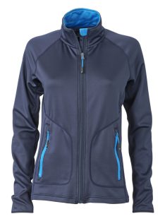   James & Nicholson STRETCHFLEECE NAVYCOBALT női cipzáras pulóver