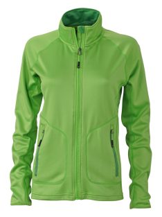   James & Nicholson STRETCHFLEECE SPRINGGREEN női cipzáras pulóver