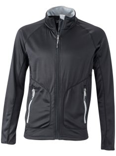   James & Nicholson STRETCHFLEECE NAVYCOBALT férfi cipzáras pulóver