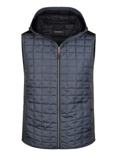   James & Nicholson HYBRID GREYANTHRACITE férfi bélelt átmeneti mellény