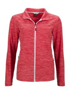   James & Nicholson FLEECE CORALMELANGEWHITE női cipzáras pulóver