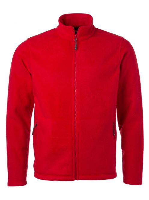 James & Nicholson FLEECE RED  férfi polár pulóver