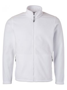 James & Nicholson FLEECE WHITE férfi polár pulóver