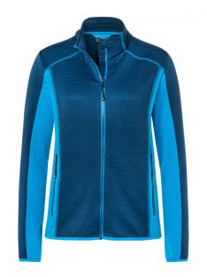   James & Nicholson STRUCTURE NAVYBRIGHTBLUE női cipzáras pulóver