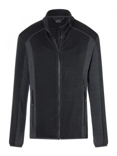   James & Nicholson STRUCTURE BLACKCARBON férfi cipzáras pulóver