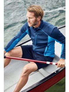   James & Nicholson TWOTONE BLACK férfi technikai polárpulóver