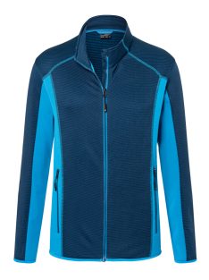   James & Nicholson STRUCTURE NAVYBRIGHTBLUE férfi cipzáras pulóver