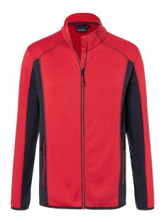   James & Nicholson STRUCTURE REDCARBON férfi cipzáras pulóver