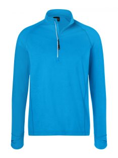   James & Nicholson SPORTS BRIGHTBLUE férfi cipzáras pulóver