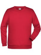 James & Nicholson PROMO RED férfi környakas pulóver
