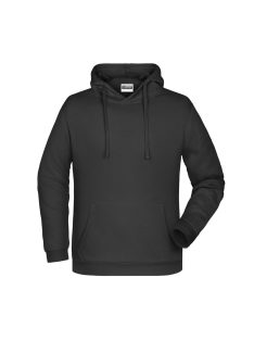 James & Nicholson PROMO BLACK kapucnis férfi pulóver