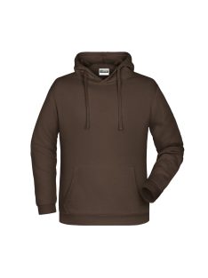 James & Nicholson PROMO BROWN kapucnis férfi pulóver