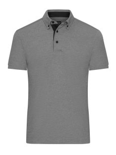   James & Nicholson TRADITIONAL LIGHTMELANGEBLACK férfi galléros póló