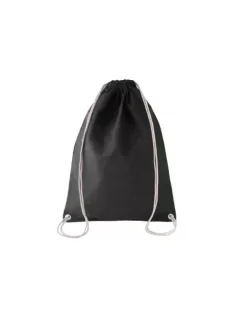 Ki-Mood DRAWSTRING BLACK pamut táska - 45X35 cm