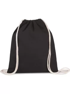 Ki-Mood DRAWSTRING BLACK organikus táska - 45X35 cm