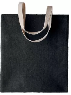   Ki-Mood SHOPPER BLACK szövet 100% természetes bevásárló táska - 42x38 cm
