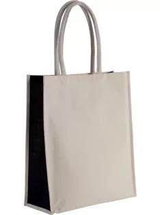   Ki-Mood SHOPPER BLACK szövet erősített bevásárló táska - 42x37 cm