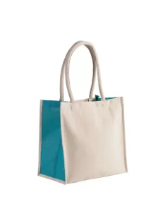   Ki-Mood SHOPPER TURQUISE szövet erősített bevásárló táska - 30x30 cm