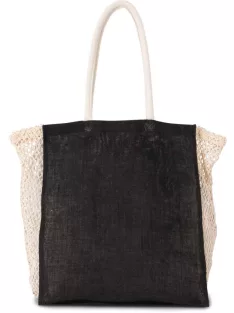  Ki-Mood SHOPPER BLACK szövet erősített bevásárló táska - 42x37 cm