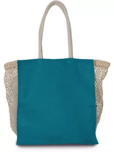   Ki-Mood SHOPPER TURQUISE szövet erősített bevásárló táska - 42x37 cm