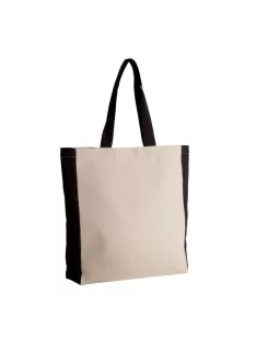   Ki-Mood SHOPPER BLACK szövet erősített bevásárló táska - 42x37 cm