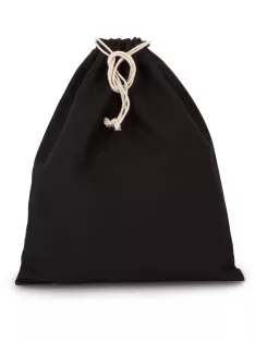 Ki-Mood DRAWSTRING BLACK pamut táska - 45X38 cm
